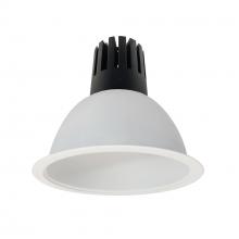Nora NC3-81L535FMPW - 8" Sapphire III Round Open Reflector, 4500lm, 3500K, Flood Optic, Matte Powder White