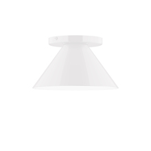 Montclair Light Works FMD421-44 - 8" Pinnacle Flush Mount, White