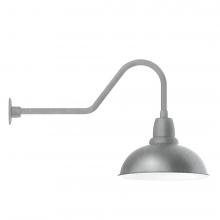 Montclair Light Works GNC108-49-L13 - 16" Cafe shade, LED Gooseneck Wall mount, Painted Galvanized