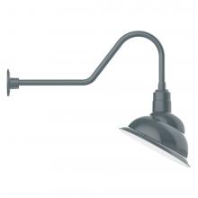 Montclair Light Works GNC122-40-L13 - 14" Emblem shade LED Gooseneck Wall mount, Slate Gray
