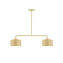 Montclair Light Works MSG419-17 - 2-Light Axis Linear Pendant, Ivory