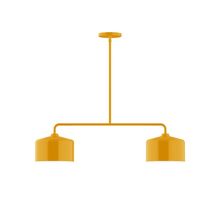 Montclair Light Works MSG419-21 - 2-Light Axis Linear Pendant, Bright Yellow