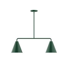 Montclair Light Works MSG420-42 - 2-Light Jynx Linear Pendant, Forest Green