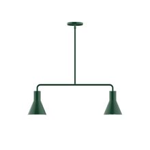 Montclair Light Works MSG436-42 - 2-Light Axis Linear Pendant, Forest Green
