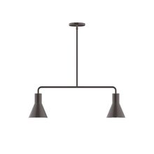 Montclair Light Works MSG436-51 - 2-Light Axis Linear Pendant, Architectural Bronze