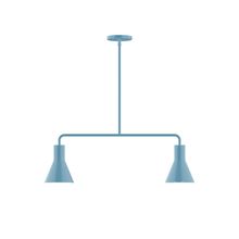 Montclair Light Works MSG436-54 - 2-Light Axis Linear Pendant, Light Blue