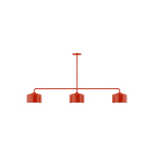 Montclair Light Works MSN419-26 - 3-Light Axis Linear Pendant, Vermillion
