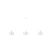Montclair Light Works MSN419-44 - 3-Light Axis Linear Pendant, White