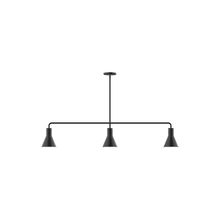 Montclair Light Works MSN436-41 - 3-Light Axis Linear Pendant, Black
