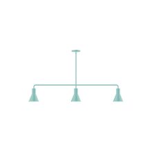 Montclair Light Works MSN436-48 - 3-Light Axis Linear Pendant, Sea Green