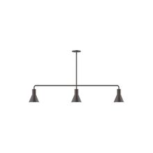 Montclair Light Works MSN436-51 - 3-Light Axis Linear Pendant, Architectural Bronze