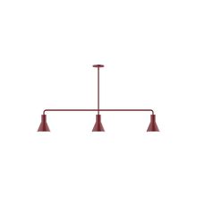 Montclair Light Works MSN436-55 - 3-Light Axis Linear Pendant, Barn Red