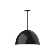 Montclair Light Works PEB213-41-44 - 22" XL Choices Deep Dome Shade, medium base, black cord with canopy, Black