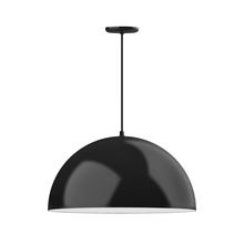 Montclair Light Works PEB229-41-44 - 24" XL Choices Shallow Dome Shade, medium base, black cord with canopy, Black