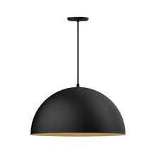 Montclair Light Works PEB229-41-75-C26-L14 - 24" XL Choices Shallow Dome Shade, medium base, ivory fabric cord w/ canopy