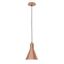 Montclair Light Works PEB416-19-C21 - 8" Jerome shade, white cord with canopy, Terracotta