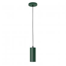 Montclair Light Works PEB418-42 - 3.5" Jordan shade, black cord with canopy, Forest Green
