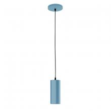 Montclair Light Works PEB418-54 - 3.5" Jordan shade, black cord with canopy, Light Blue