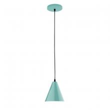 Montclair Light Works PEB420-48-C21 - 8" Jynx shade, white cord with canopy, Sea Green