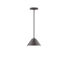 Montclair Light Works PEB421-57 - 8" Pinnacle Pendant, Bronze Matte
