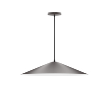 Montclair Light Works PEB429-57-C21 - 24" Vessel Pendant, white cord with canopy, Bronze Matte