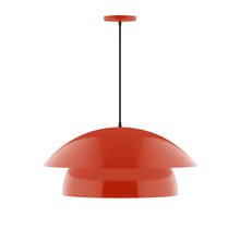 Montclair Light Works PEBX447-26 - 24" Nest Pendant, Vermillion