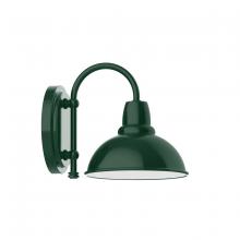 Montclair Light Works SCB105-42 - 8" Cafe shade, wall mount sconce, Forest Green