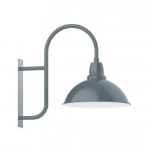 Montclair Light Works WMF109-40-L13 - 18" Cafe shade, LED Wall Mount light, Slate Gray
