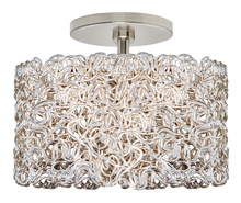 Stone Lighting CL532SISNRT6B - Ceiling 10" Spaga Silver Satin Nickel E26 Retro 60W x 3