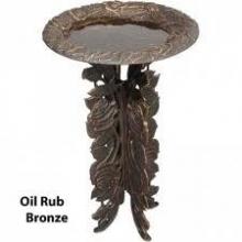 Whitehall 00182 - ROSE BIRDBATH & PEDESTAL OIL RUBBED BRONZE