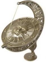 Whitehall 01271 - SUN AND MOON SUNDIAL FRENCH BRONZE