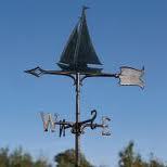 Whitehall 03030 - 30" SAILBOAT WEATHERVANE ROOFTOP BLACK