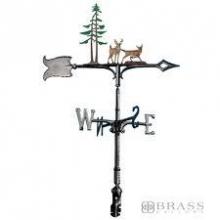 Whitehall 65412 - 30" DEER & PINES WEATHERVANE GARDEN COLOR