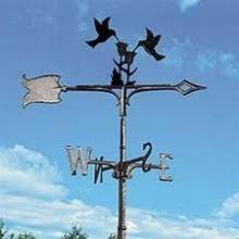 Whitehall 65508 - 30" HUMMINGBIRDS WEATHERVANE ROOFTOP BLACK