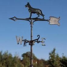 Whitehall 65512 - 30" GERMAN SHEPHERD WEATHERVANE ROOFTOP BLACK