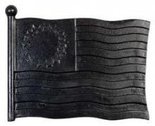 Whitehall 65518 - 30" LIBERTY FLAG WEATHERVANE ROOFTOP BLACK