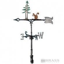 Whitehall 65578 - 30" SQUIRREL & PINES WEATHERVANE ROOFTOP COLOR