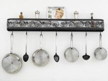 Hi-Lite MFG Co. H-80-46Y-B-BK01/B-SIL W/CI - POT RACK COLLECTION
