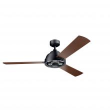  300253DBK - Pinion 60" Fan Distressed Black finish and Auburn Stained Blades
