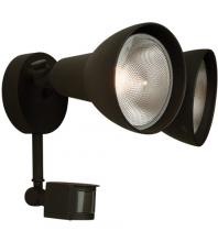  Z402PM-TB - 2 Light Covered Flood with Motion Sensor in Textured Black