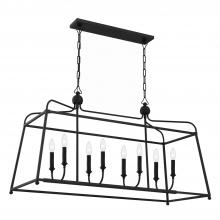  2249-BF_NOSHADE - Libby Langdon for Crystorama Sylvan 8 Light Black Forged Chandelier