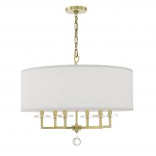  8116-AG - Paxton 6 Light Aged Brass Chandelier