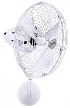  BP-WH-MTL - Bruna Parede wall fan in Gloss White finish.