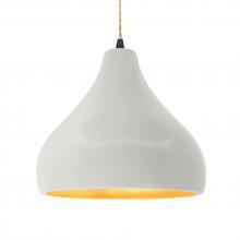 Justice Design Group CER-6565-MTGD-MBLK-BEIG-TWST - Large Droplet 1-Light Pendant