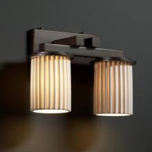 Justice Design Group POR-8772-10-WAVE-MBLK - Dakota 2-Light Straight-Bar Bath Bar