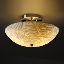Justice Design Group PNA-9690-35-BMBO-MBLK - 14" Round Semi-Flush Bowl