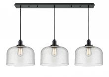  123BK-10BK-0H-BK-G74-L - Whitney - 3 Light - 36 inch - Matte Black - Cord hung - Linear Pendant