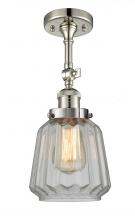 Innovations Lighting 201F-PN-G142-LED - Chatham - 1 Light - 7 inch - Polished Nickel - Adjustable Semi-Flush Mount