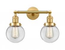  208-SG-G202-6 - Beacon - 2 Light - 17 inch - Satin Gold - Bath Vanity Light