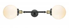 Innovations Lighting 208L-BAB-G201-8-LED - Beacon - 2 Light - 8 inch - Black Antique Brass - Adjustable Bath Vanity Light